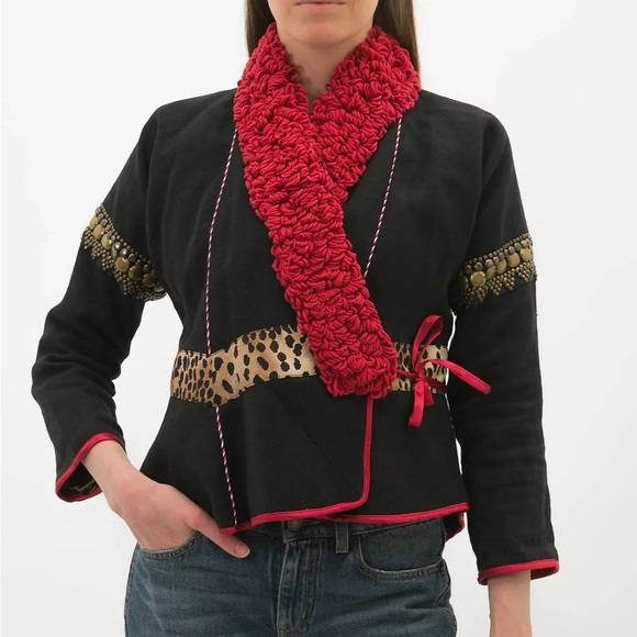 Etro Jackets & Blazers - Etro Milano linen silk metallic bead crop blazer